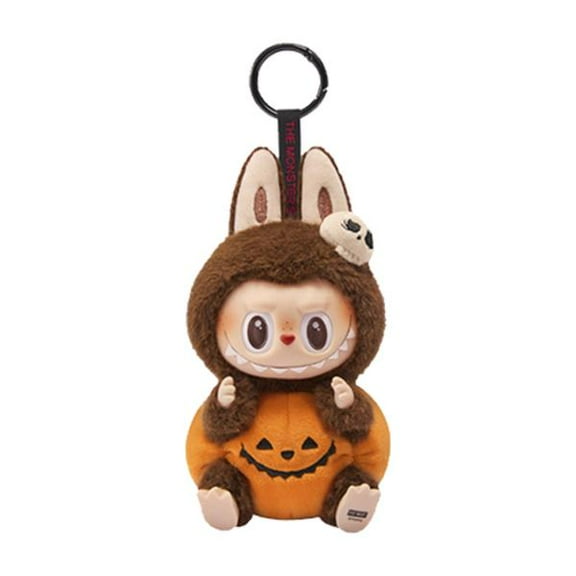 Pop Mart Labubu Happy Halloween Party Series-Sitting Pumpkin Vinyl Plush Pendant
