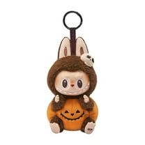 Pop Mart Labubu Happy Halloween Party Series-Sitting Pumpkin Vinyl Plush Pendant