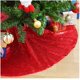 thumbnail image 1 of Faldas de árbol rojas de 48 pulgadas, brillantes, para árbol de Navidad, alfombra grande con lentejuelas para decoración de árbol de Navidad, 1 of 3