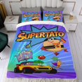 thumbnail image 4 of Supertato Themed Bed Sheet Set Three Piece Set 36x75 Inches Comfortable And Skin Friendly Unique Design Creating A Star Studded Night Home Decor Gifts For Family Friends fans, 4 of 6