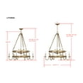 thumbnail image 4 of Safavieh Crowley 31 in. Dia. Adjustable Chandelier, Gold, 4 of 7