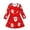 Red1, variant on Girls' Long Sleeved Dresses Comfortable Christmas T-Shirt Dress Xmas Dress Up Outfits (Black)