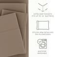 thumbnail image 5 of Noble Linens 4 Piece Solid Microfiber Bed Sheet Set, Taupe, California King, 5 of 10