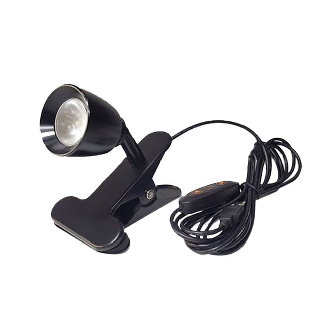 Lámpara de lectura LED con clip, luz USB para libros, portátil, PC, notebook, escritorio (negro, luz blanca)