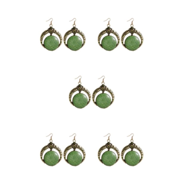 Collar con colgante de piedra de cristal hecho a mano Sonducket E055-Verde estilo bohemio regalo para mujer
