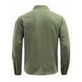 thumbnail image 6 of BiZtdJrK Quick Dry Cargo Shirts for Men Big and Tall Long Sleeve Work Tops Outdoor Casual Button Down Blouse with Pockets, Army Green, S, 6 of 9