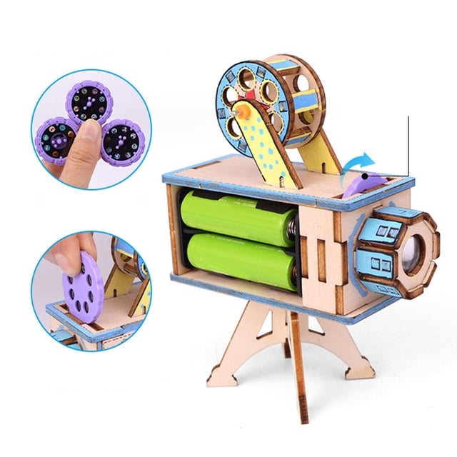 Proyector de modelo solar de madera perfke para construir 12 kits de ciencia educativa