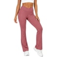thumbnail image 3 of Athletic Pants for Women Plus Size Pull on Pants Casual Wide Leg Yoga Pants Bell Bottom Leggings for Workout Running Athletic Activewear, 3 of 7