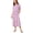 Pink, variant on Women's Full Size Plus Size Striped Button Front Midi Dress with Pockets Not Lined 100% Polyester Comfortable Daily Wear