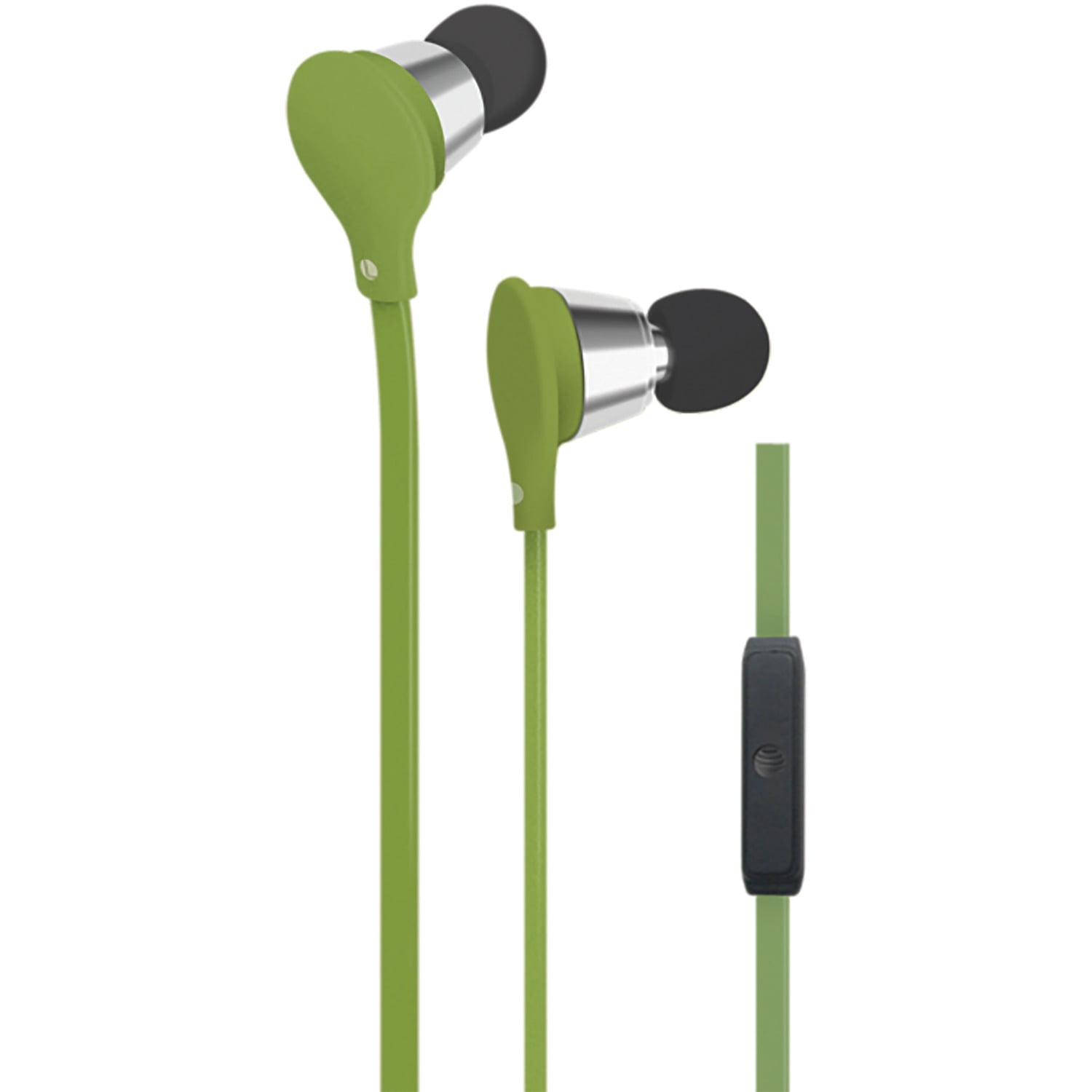 AT&T EBM01-GREEN Jive Noise-Isolating Earbuds with Microphone (Green ...