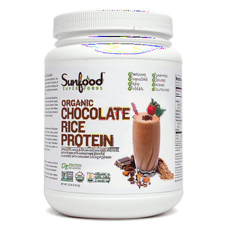 Sunfood Superfoods Organic Rice Protein, Chocolate, 2.5 Lb