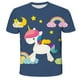 thumbnail image 1 of Ropa de unicornio para niños y niñas de verano, ropa de moda para niños, camisetas casuales de dibujos animados, disfraz 3T Gao Jinjia LED, 1 of 2