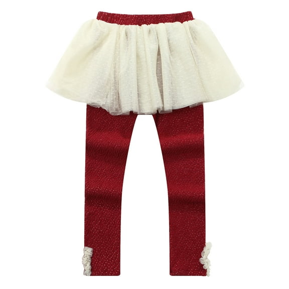 Richie House Girls' Jacquard woven charming skirt leggings RH0997