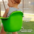 thumbnail image 4 of Acorn Adventures Toddler Swing Seat – Baby Bucket Swing for Outdoor Backyard & Porch, Adjustable Ropes, Easy Install, Weather-Resistant HDPE - Green, 4 of 7
