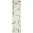thumbnail image 5 of SAFAVIEH Toronto Deidra Abstract Polyester Shag Area Rug, Ivory/Silver, 5' x 8', 5 of 10