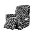 thumbnail image 1 of Protecteur de Meuble 4 Pcs, Étui Inclinable à Carreaux Rayés avec Poches, Housse de Fauteuil Inclinable 1 Place avec Bas Élastique, 1 of 8