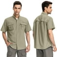 thumbnail image 5 of Men's Short Sleeve Fishing Shirts Sun Protection UV Hiking Cooling Quick Dry Shirts for Summer Beach Casual Tops, 5 of 10