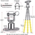 thumbnail image 3 of BeneLabel Kit de Balançoire pour Pneus - Support de Balançoire Robuste avec Chaînes et Crochets Enduits - Rotation à 360° - Capacité de 700 LB, 3 of 7