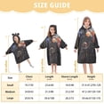 thumbnail image 4 of FORMRS Wearable Blanket Hoodie with Sleeves for Kids Cozy Flannel Sweatshirt, Black Watercolor Space, 4 of 7