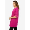 thumbnail image 5 of Woman Within Plus Size Perfect Roll-Tab-Sleeve Notch-Neck Tunic, 5 of 6