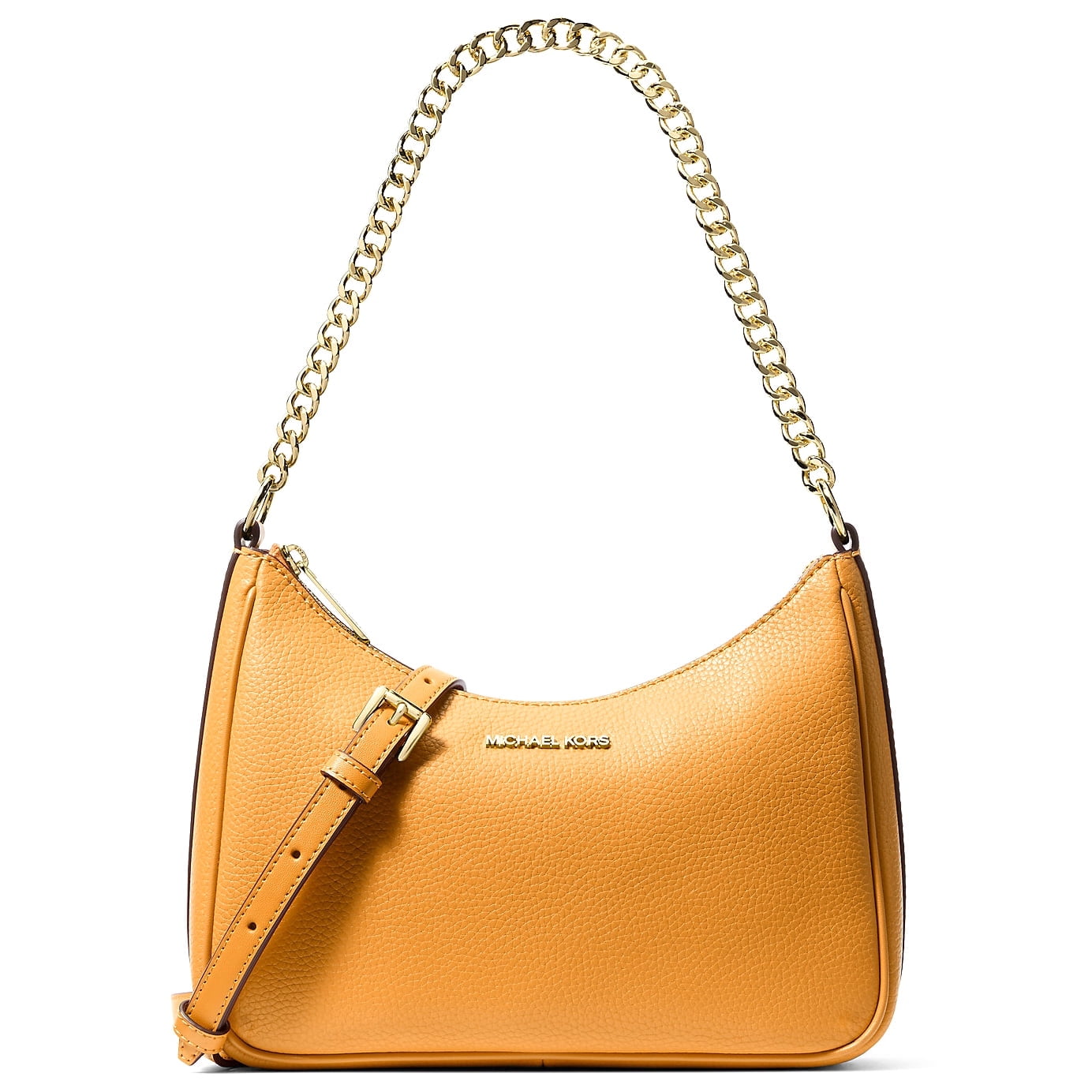 Michael Kors Women’s Jet Set Large Pebbled Leather Convertible Crossbody Bag (Radiant Orange)