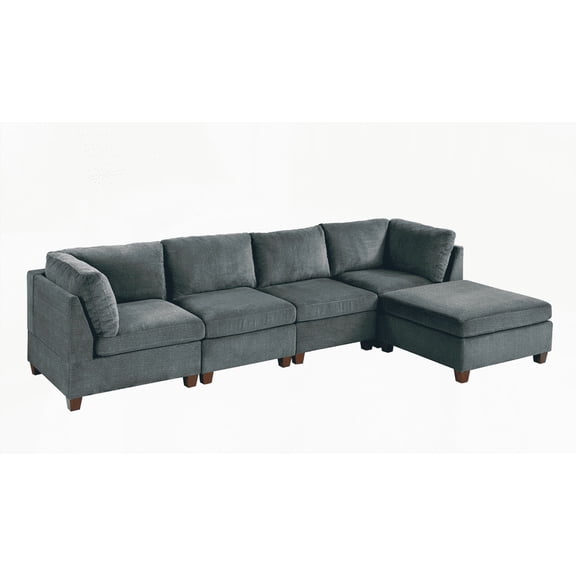 MODULA SET - 5PC Gray Sectional Sofas for Small Spaces | Walmart US