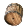 thumbnail image 3 of ” Wooden Flower Pot Flat Edge Garden Decor Succulent Plants Flower Barrels Decorations  Medium”, 3 of 10