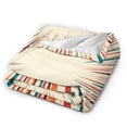 thumbnail image 2 of DouZhe Ultra-Soft Micro Fleece Lightweight Flannel Bed Blanket, Comic Sun Rays Colorful Print Cozy Warm Throw Blankets, 50"x40", 2 of 7