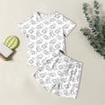 thumbnail image 2 of REDARER Kids Cute Dinosaur Print Two Piece Pajamas Set Short Sleeve Round Neck Elastic Waist Sleepwear For Spring Summer,2-3 Years, 2 of 7