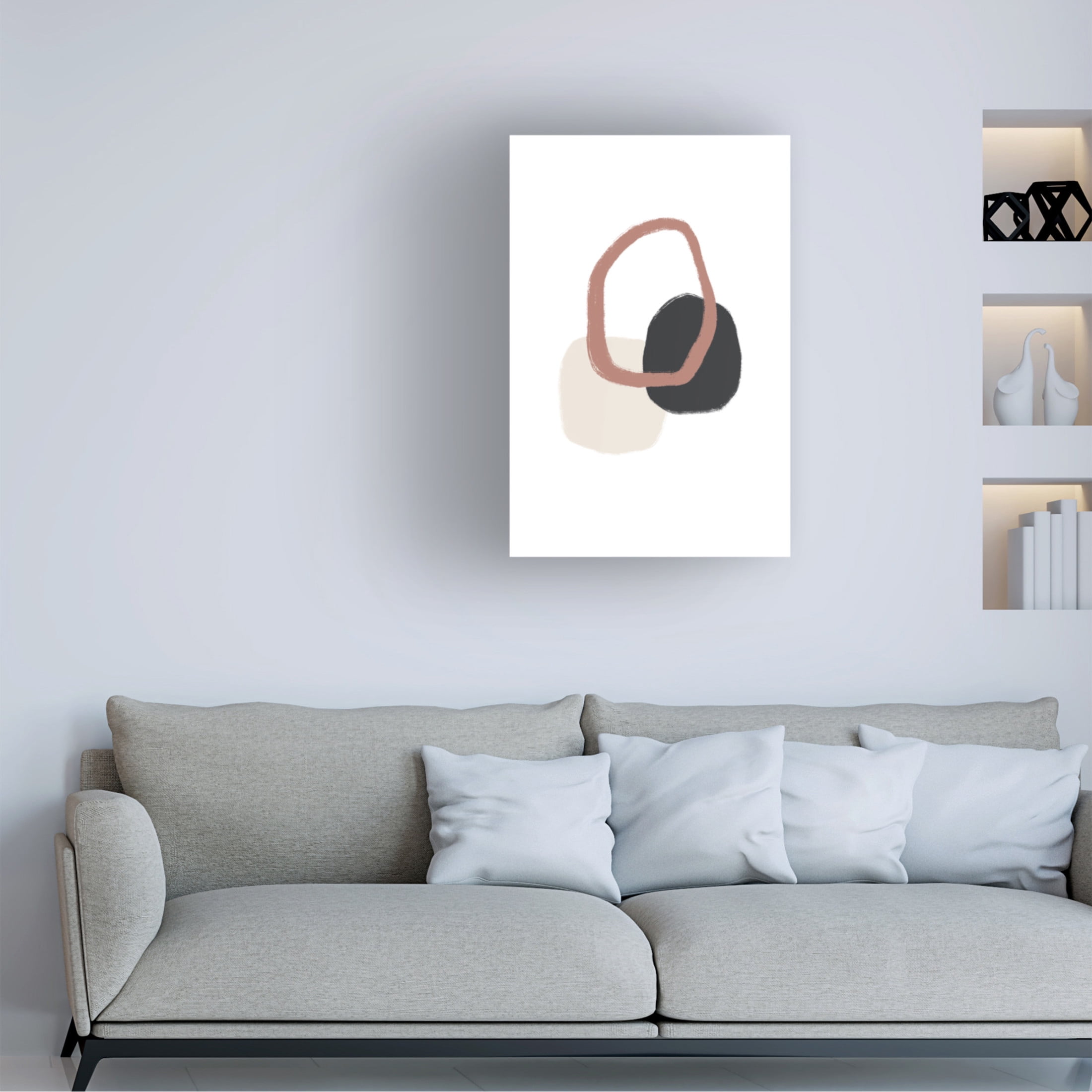 Trademark Fine Art uplusmestudio Three Stones Together Canvas Wall Art