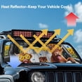 thumbnail image 5 of Binienty Sunflower Highland Cow Print Sun Shade For Car Windshield Easy Installation Universal Compatible with Jeep Gladiator JT 2020-2025 Reflect UV Car Window Sunshade Folding Auto Sun Blocker, 5 of 7