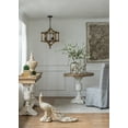 thumbnail image 4 of Lighting Fixtures 3 - Light Wood Drum Chandelier, Hanging Light Fixture with Adjustable Chain for Kitchen Dining Room Foyer Entryway, Bulb Not Included,Table Lamps, 4 of 11
