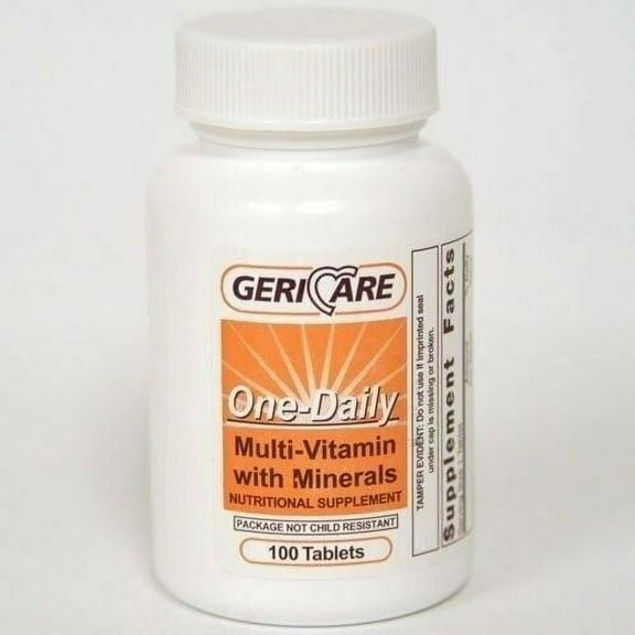 Gericare One Daily Multivitamin Mineral Nutritional Supplement 100 Count 2 Pack