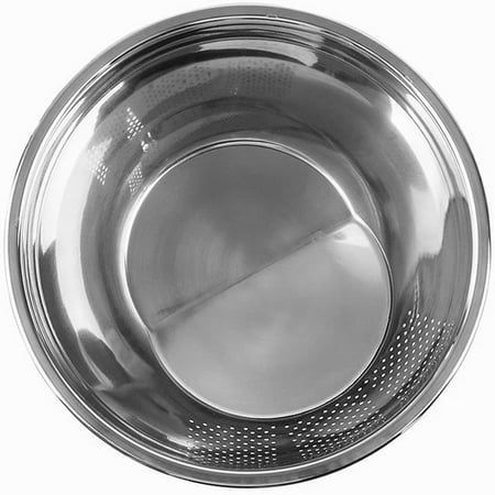 

Stainless Steel Rice Washing Bowl Versatile 3-In-1 Colander and Kitchen Strainer with Side Drainers for Rice