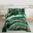 thumbnail image 2 of Feelyou Watercolor Marble Women Full Size Comforter Sets, Luxury Fashion Lime Green Bedding Comforter Set, Fashion Abstract Ombre Reversible Bedding Sets, Breathable Home Decor, 3 Pieces, 2 of 8