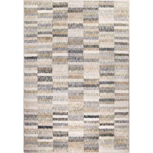 Better Homes & Garden Netural Stripe Area Rug, Grey, 5' x 7'