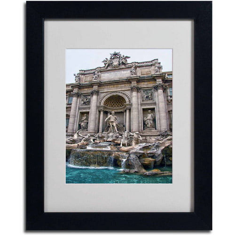Trademark Fine Art "Trevi Fountain" Canvas Art by CATeyes, Black Frame