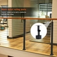 thumbnail image 4 of XIANERS Deck Railing Kit Carbon Steel Handrail Post 4PCS Railing Post Fixed Top Mount Black Stair Railing System Kit Cable Railing Post Black Finish Flat Top Deck Post greater, 4 of 9