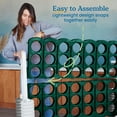 thumbnail image 6 of ECR4Kids Jumbo 4-To-Score Giant Game with 42 Rings and Reset Sliders, Outdoor Games, Green, White, 6 of 10