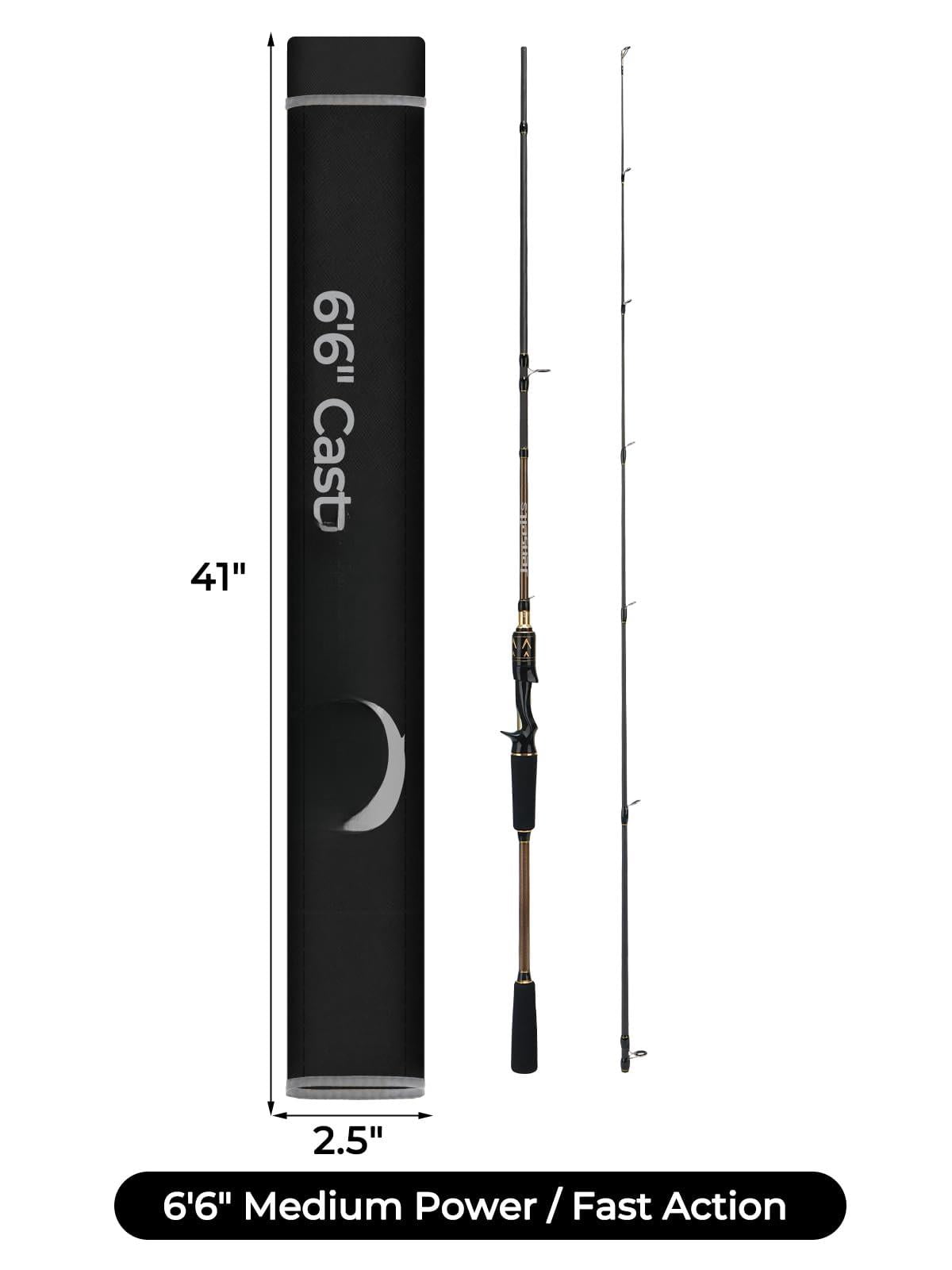 Fishing Rods  Carbon Fiber Spinning & Casting Poles Saltwater Resistant Guides 6'/7'/8'/9'/10'/12'-portable 2/3/4/-piece Telescopic Designs Cork/eva Grip For Bass Trout Inshore Surf