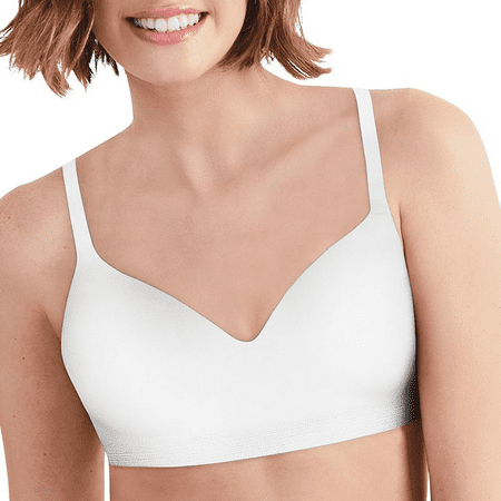 

Hanes Ultimate Comfort Flex Fit Women s Wireless Convertible T-Shirt Bra Lift Support White XS