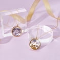 thumbnail image 2 of 2Pcs Real 18K Gold Plated Memory Locket Charm Stainless Steel Glass Floating Charm Crystal Photo Frame Locket Pendants Flat Round DIY Picture Photo Charms, 2 of 5