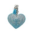 thumbnail image 5 of Sonducket LLavero de corazón, adornos de cuero, abalorios, pendiente, llavero con purpurina, accesorios DIY para mujer, llavero exquisito azul lago lago azul 2piezas Sonducket CBP300247, 5 of 5