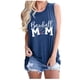 thumbnail image 1 of Gibobby Mujeres letras impresión sin mangas o-cuello chaleco camisa túnica blusa Tops(Azul,M), 1 of 4