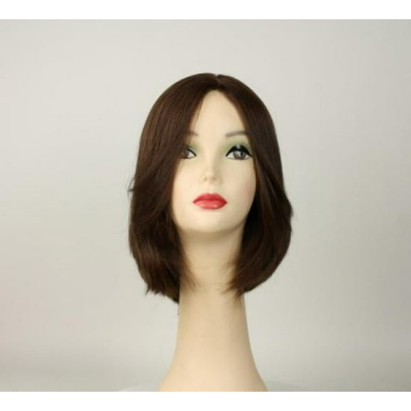 European Human Hair Freeda Wig Liberty Brown With Reddish Highlights Skin Top Size M