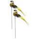thumbnail image 2 of Inserción de Pájaro Xihbxyly con Plumas simuladas Estaca de Madera para Jardín 2 piezas, 2 of 3