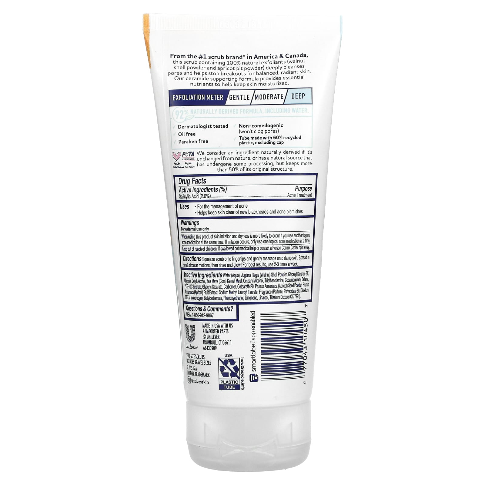 St. Ives, Acne Control Scrub, Apricot, 6 oz Pack of 4