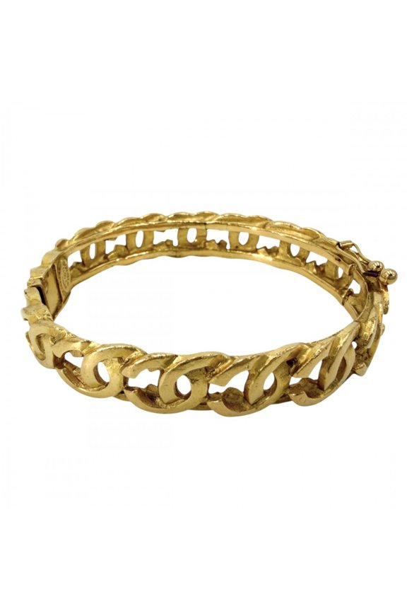 Pre-Owned Chanel Bangle Bracelet for Women, Coco Mark, Vintage Gold, CHANEL GP 95A, Approx....