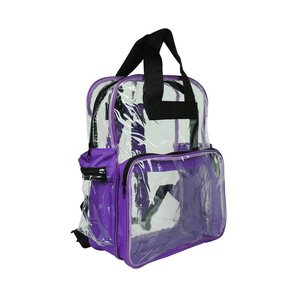 DALIX Small Clear Backpack Transparent PVC Security Security School