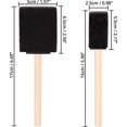 thumbnail image 2 of Foam Brush (pack Of 20) - Two Sizes - Sponge Brush With Wooden Handle - Paint Stamper Brush For Acrylic, Oil, Varnish, 2 of 4